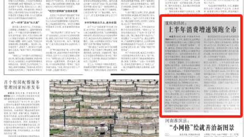 农民日报看重庆｜荣昌区：上半年消费增速领跑全市