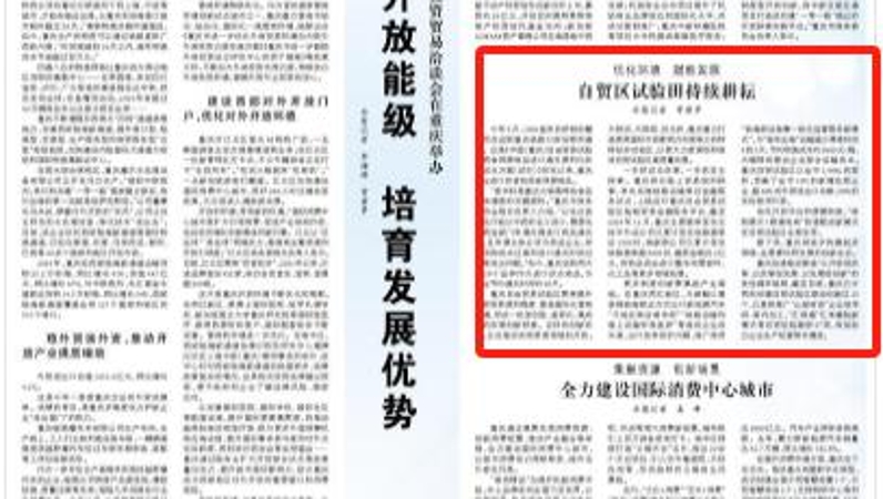 人民日报看重庆｜自贸区试验田持续耕耘