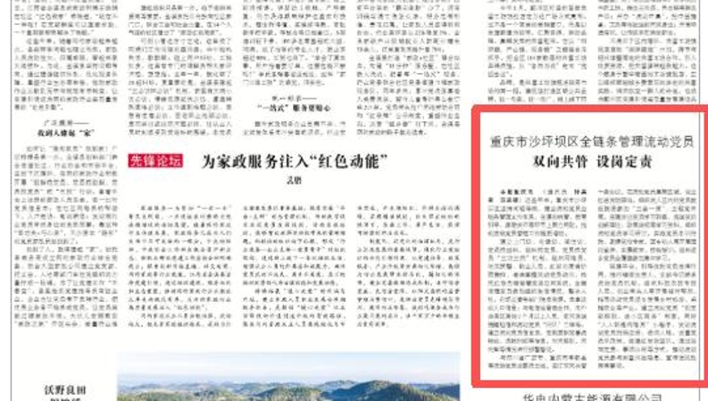 中国组织人事报看重庆｜沙坪坝：双向共管 设岗定责