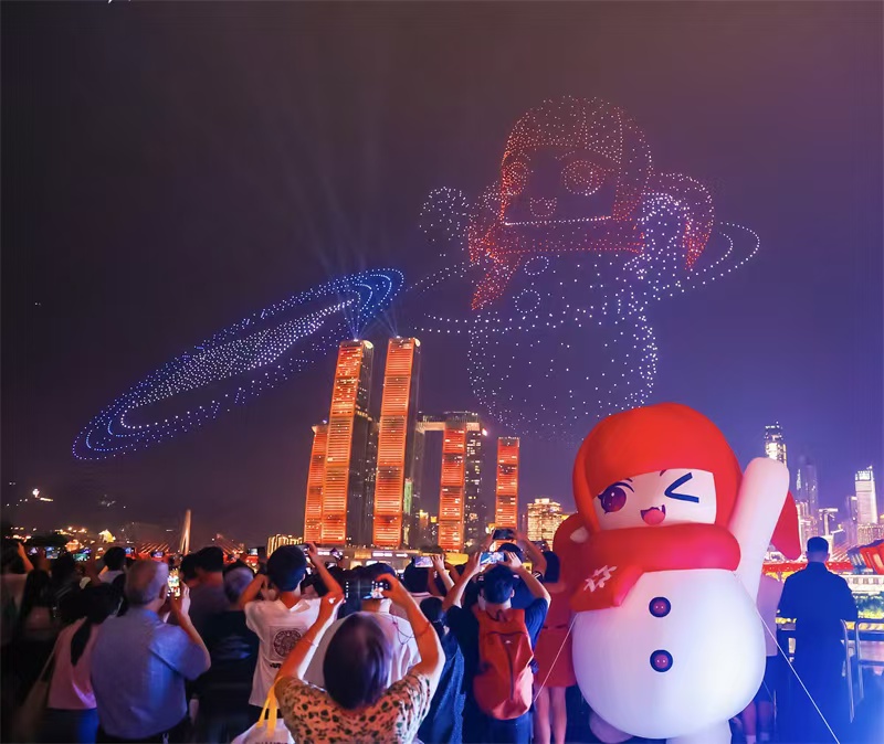 《地下城与勇士》专场无人机表演。受访单位供图