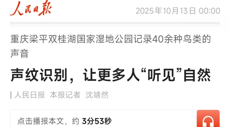 人民日报看重庆｜声纹识别，让更多人“听见”自然