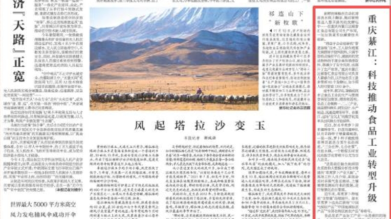 新华每日电讯看重庆｜綦江：科技推动食品工业转型升级