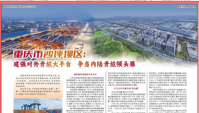 人民日报看重庆｜沙坪坝区：建强对外开放大平台　争当内陆开放领头雁