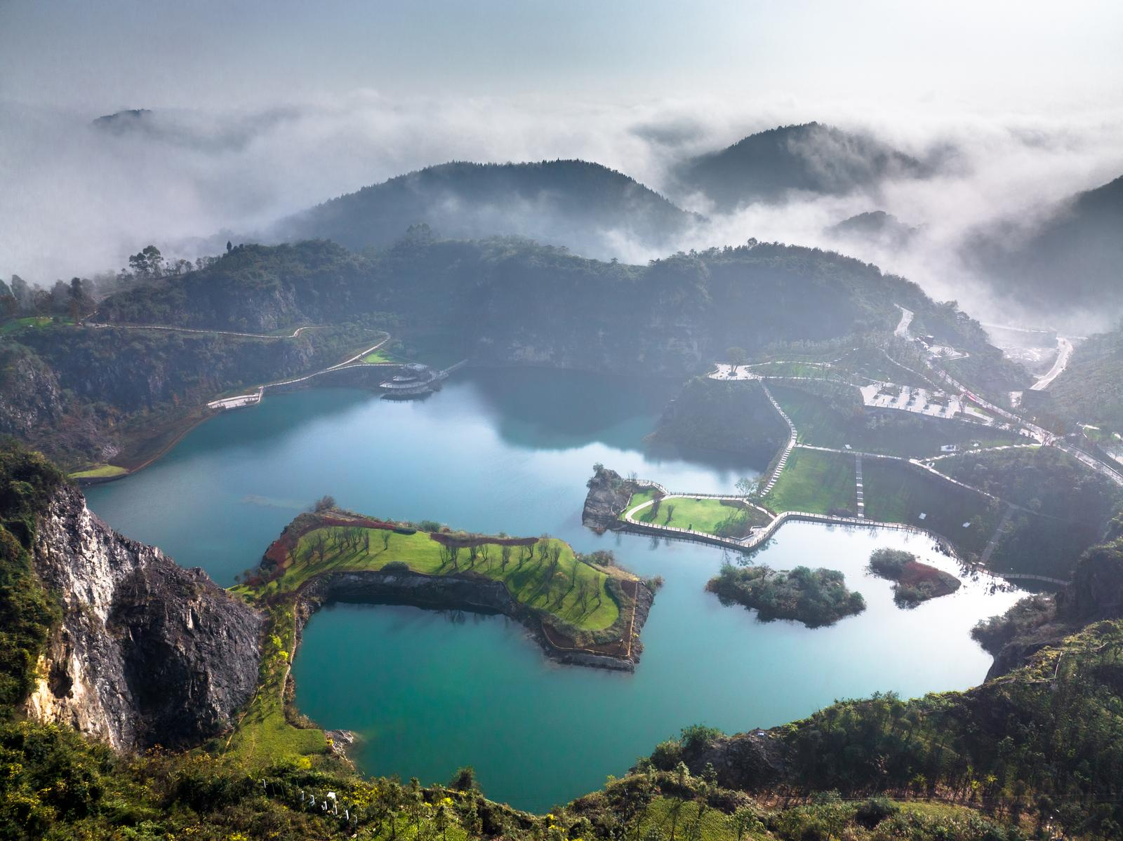 重庆铜锣山矿山公园风光。重庆市规划和自然资源局供图