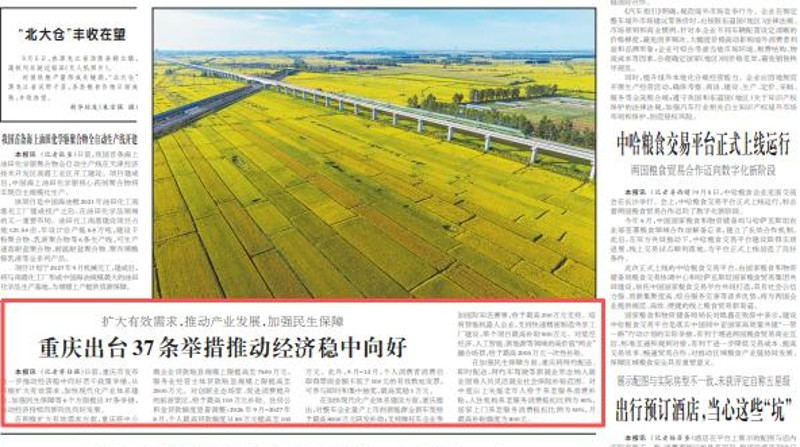 重庆出台37条举措推动经济稳中向好